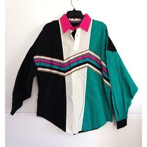 Vintage Panhandle Slim Western Shirt Men XL Geometric 80's 90's Grandpa Core USA